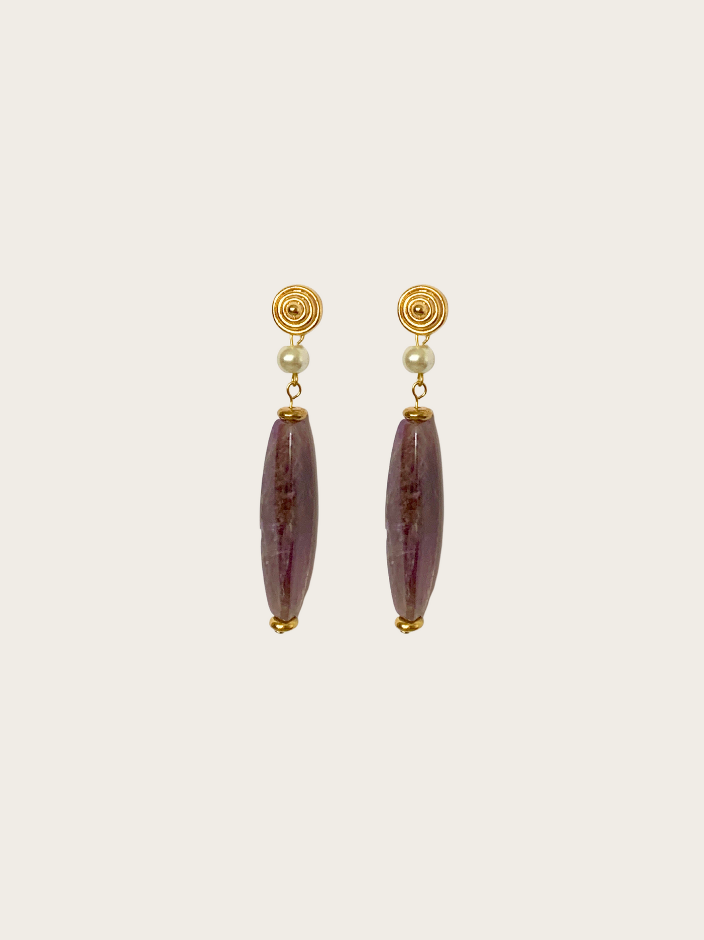 Esme Earrings in Amethyst