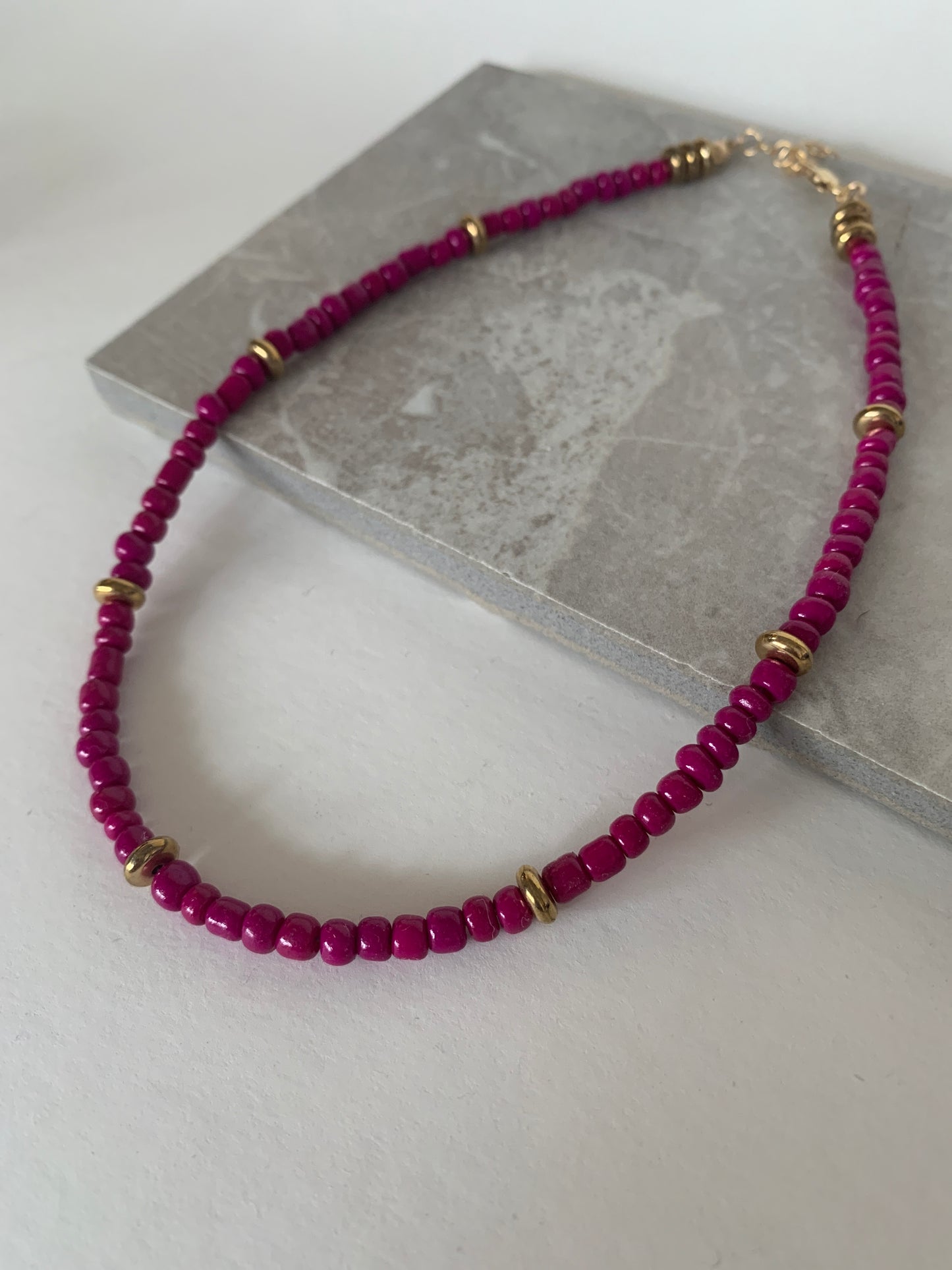 Isa Necklace in Magenta