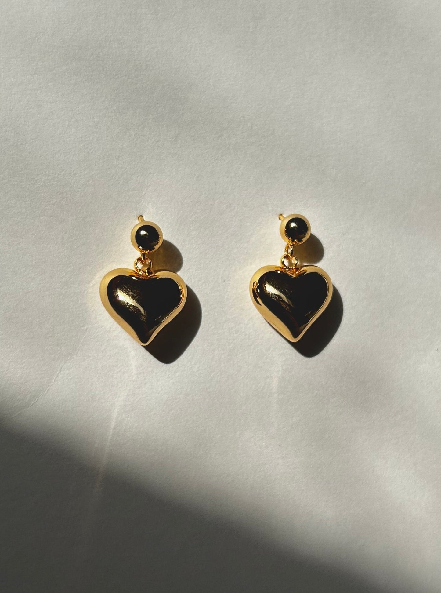 Love Earrings in Gold