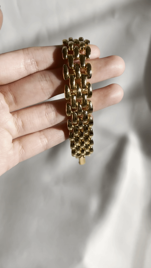Vintage Puffy Panther Bracelet